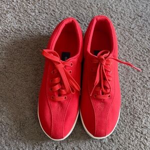 Red Easy Spirit Sneakers